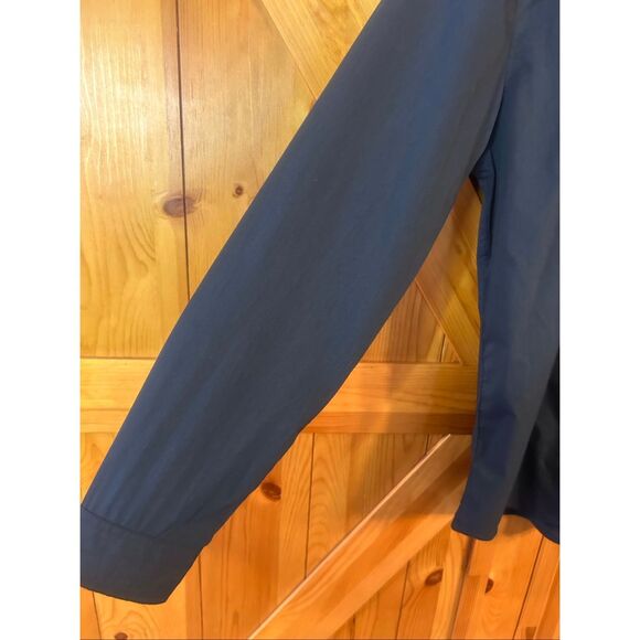 Craft + Flow Long Sleeve Button Up Shirt Navy Front Pocket Size Large (5836) - Picture 3 of 6